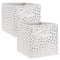 DII® 13" Nonwoven Polyester Small Dots Storage Cubes, 2ct.
